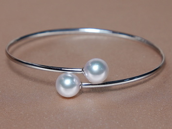 Zlatý náramok 18K s japonskými akoya perlami AAA WW08WB-AA Zlatý náramok 18K s japonskými akoya perlami AAA WW08WB-AA