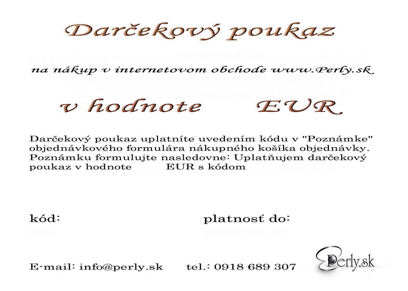 Darčekový poukaz DP Darčekový poukaz DP