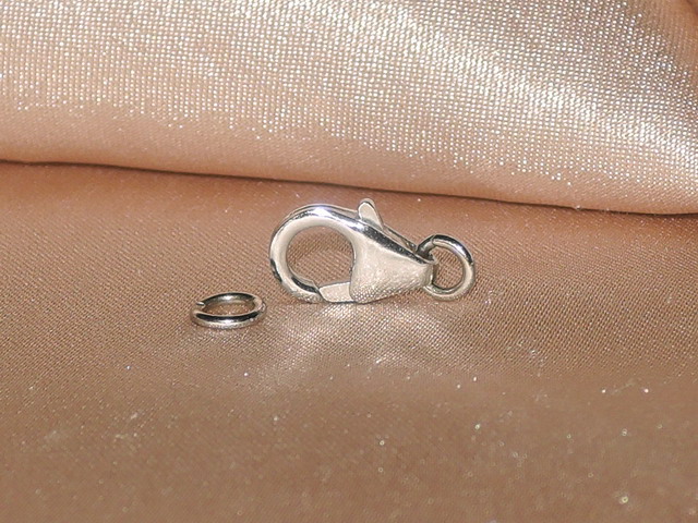 Karabínkový uzáver na šperky KU100wP Karabínkový uzáver na šperky KU100wP