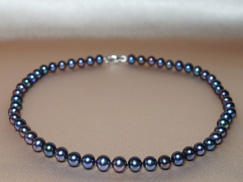 Náhrdelník čierne riečne perly NRSN7585AAAbAE Náhrdelník čierne riečne perly NRSN7585AAAbAE