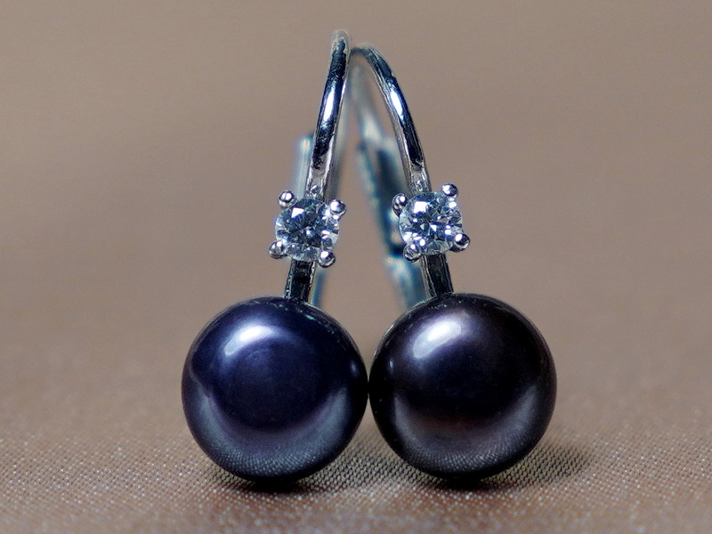 Perlové náušnice BC022SBE-B Perlové náušnice BC022SBE-B