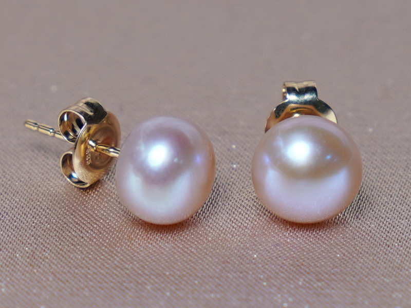 14K zlaté napichovacie perlové náušnice BFE585AAAyP-P 14K zlaté napichovacie perlové náušnice BFE585AAAyP-P