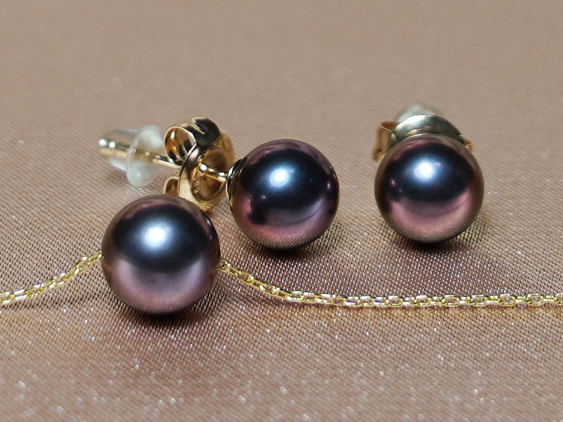 Set šperkov z pravých perál v 14K zlate FPSET095AAAyB Set šperkov z pravých perál v 14K zlate FPSET095AAAyB