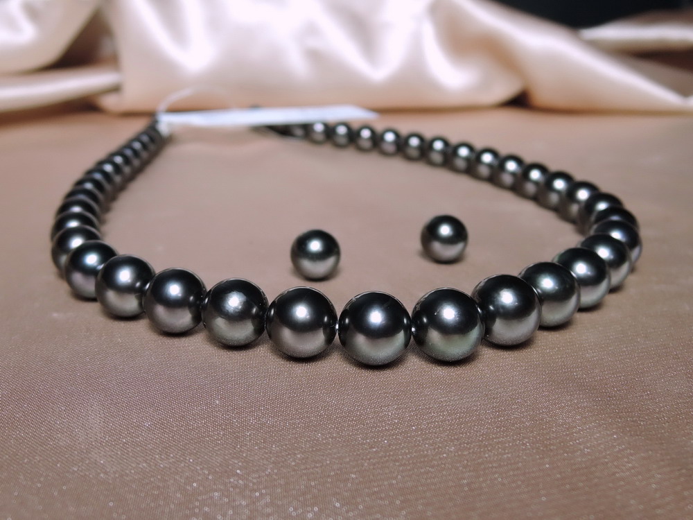 Náhrdelník a náušnice z tahitských perál Aurora Peacock TPS023666 Náhrdelník a náušnice z tahitských perál Aurora Peacock TPS023666