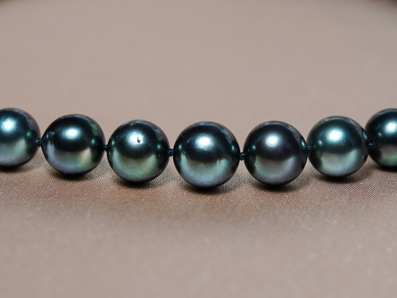 Perlový náhrdelník čierne tahitské perly TPN052SS Perlový náhrdelník čierne tahitské perly TPN052SS