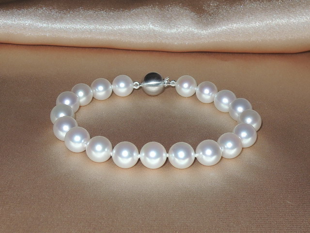 Perlový náramok z japonských akoya perál AAA 9mm APB9095C Perlový náramok z japonských akoya perál AAA 9mm APB9095C