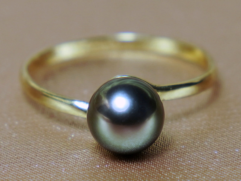 Zlatý prsteň 14K s tahitskou perlou AAA BC028YR-T Zlatý prsteň 14K s tahitskou perlou AAA BC028YR-T