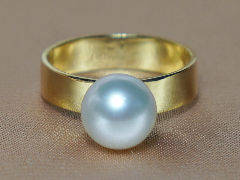 Zlatý prsteň s perlou Južného Pacifiku BC032YR-W Zlatý prsteň s perlou Južného Pacifiku BC032YR-W