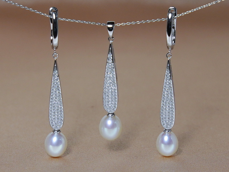 Strieborná súprava šperkov so sladkovodnými perlami PS2283SH Strieborná súprava šperkov so sladkovodnými perlami PS2283SH