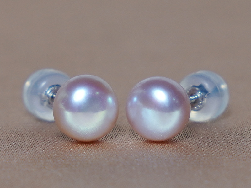 Zlaté napichovacie perlové náušnice LSE14WG Zlaté napichovacie perlové náušnice LSE14WG