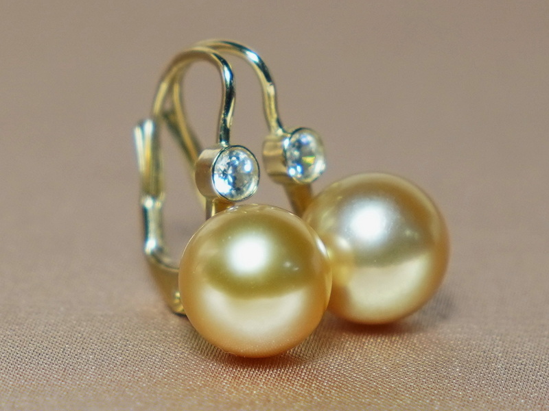 Zlaté náušnice 14K s perlou Južného Pacifiku DS222YE-G Zlaté náušnice 14K s perlou Južného Pacifiku DS222YE-G