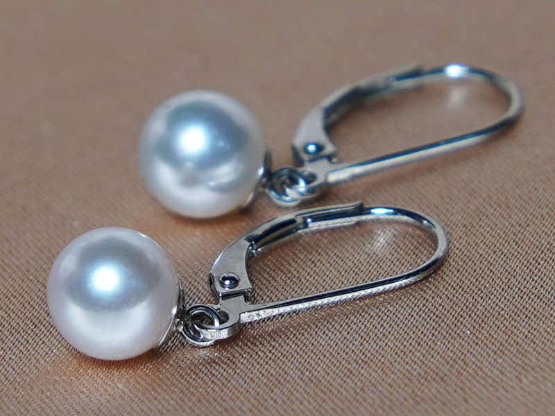 Zlaté náušnice akoya perly GA014WA Zlaté náušnice akoya perly GA014WA