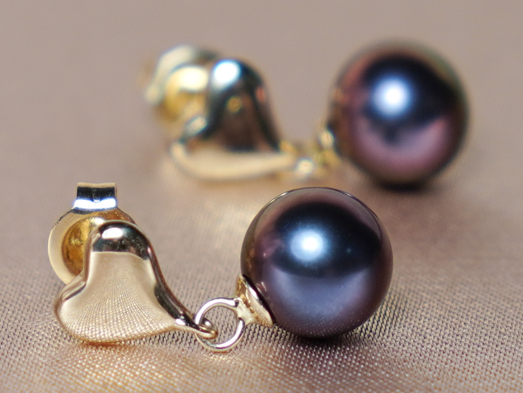 Zlaté náušnice 14K so sladkovodnými perlami WW03YHE-FB Zlaté náušnice 14K so sladkovodnými perlami WW03YHE-FB