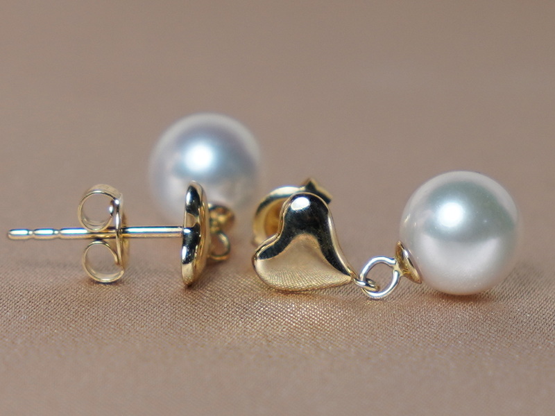 Zlaté náušnice so sladkovodnými perlami WW03YHE-FW Zlaté náušnice so sladkovodnými perlami WW03YHE-FW