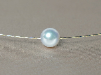 Biela sladkovodná perla na zlatom lanku WW01YN-FW Biela sladkovodná perla na zlatom lanku WW01YN-FW