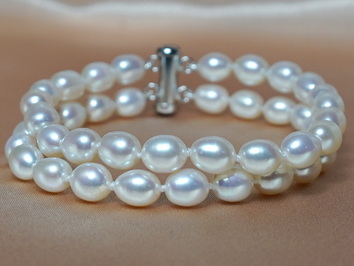 Dvojradový perlový náramok DOSB06AA+wJ Dvojradový perlový náramok DOSB06AA+wJ