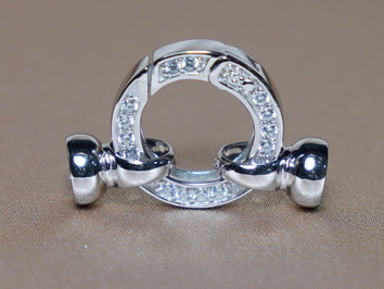 Elegantný strieborný perlový uzáver kruh K03