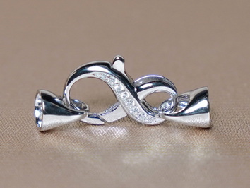 Elegantný strieborný perlový uzáver NEKONEČNO K02