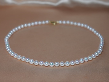 Náhrdelník japonské akoya perly 6mm AAA APN6065C