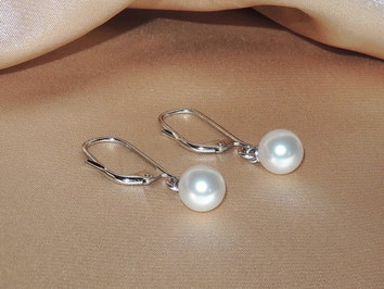 Perlové náušnice morské akoya perly visiace AE001C Perlové náušnice morské akoya perly visiace AE001C