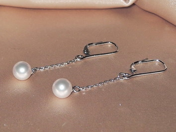 Perlové náušnice  BC020WFE-W Perlové náušnice  BC020WFE-W