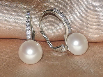 Perlové náušnice  BC021WBE-W Perlové náušnice  BC021WBE-W