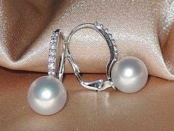 Perlové náušnice  BC021WE-W Perlové náušnice  BC021WE-W