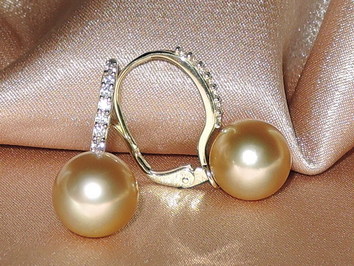 Perlové náušnice  BC021YE-G Perlové náušnice  BC021YE-G