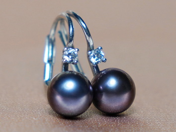 Perlové náušnice pravé riečne perly  BC022SE-B Perlové náušnice pravé riečne perly  BC022SE-B