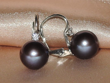 Perlové náušnice  BC022WFE-B Perlové náušnice  BC022WFE-B