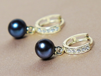 Perlové náušnice  DS120YFE-B Perlové náušnice  DS120YFE-B