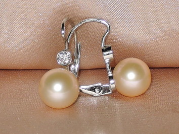 Perlové náušnice  DS222WFE-P Perlové náušnice  DS222WFE-P