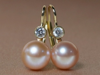 Perlové náušnice DS222YFE-P Perlové náušnice DS222YFE-P