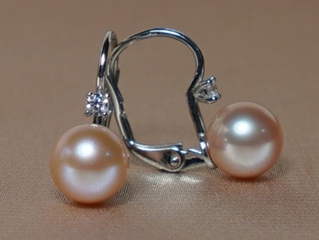 Perlové náušnice v 14K zlate BC022WFE-P