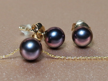 Set šperkov z pravých perál v 14K zlate FPSET095AAAyB Set šperkov z pravých perál v 14K zlate FPSET095AAAyB