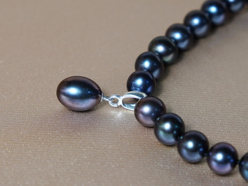 Perlový náhrdelník čierne perly NRSNP7585AAAbK Perlový náhrdelník čierne perly NRSNP7585AAAbK