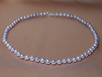 Perlový náhrdelník pravé riečne perly 6mm ORSN6065AA+lZ Perlový náhrdelník pravé riečne perly 6mm ORSN6065AA+lZ