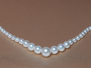 Perlový náhrdelník postupný kvalita AAA RSN3580AAAwH Perlový náhrdelník postupný kvalita AAA RSN3580AAAwH