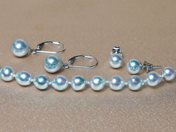 Perlový set šperkov 14K sivé akoya perly APSET6570AAsM Perlový set šperkov 14K sivé akoya perly APSET6570AAsM