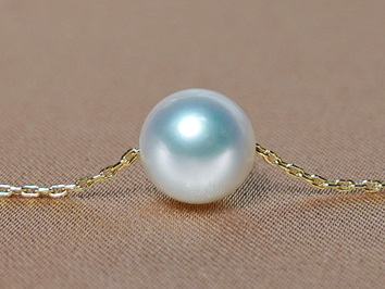 Pravá perla AAA na 14K zlatej retiazke FPN095AAAyW Pravá perla AAA na 14K zlatej retiazke FPN095AAAyW