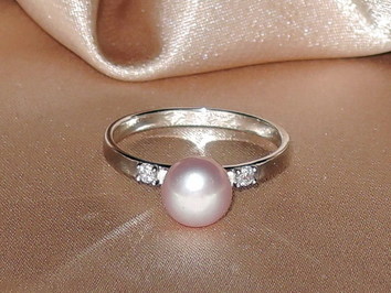 Prsteň s perlou BC027WBR-L Prsteň s perlou BC027WBR-L