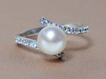 Prsteň s perlou BC029SBR-W Prsteň s perlou BC029SBR-W