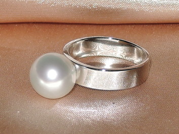 Prsteň s perlou BC032WR-W Prsteň s perlou BC032WR-W