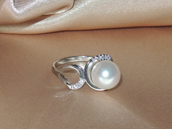 Prsteň s perlou BC03SR-W Prsteň s perlou BC03SR-W