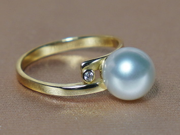 Prsteň s perlou Južného Pacifiku BC04YR-W Prsteň s perlou Južného Pacifiku BC04YR-W