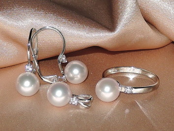 Šperky s perlami BC140SS-W Šperky s perlami BC140SS-W