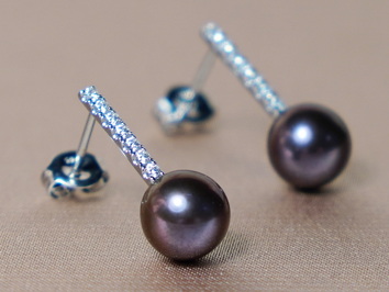 Strieborné náušnice s perlami WW015SE-FB Strieborné náušnice s perlami WW015SE-FB