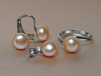 Súprava šperkov s ružovými perlami BC190SBS-P Súprava šperkov s ružovými perlami BC190SBS-P