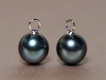 Tahitské perly so zlatými očkami WW018YE-T