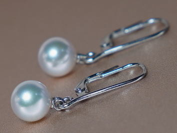 Zlaté náušnice 14K japonské akoya perly AAA AE001C Zlaté náušnice 14K japonské akoya perly AAA AE001C